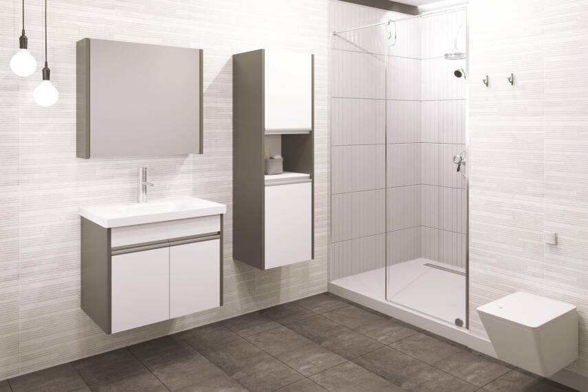 Aquanil Aden 65 Aynalı Banyo Dolabı - 1