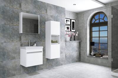 Aquanil Begonya 55 Aynalı Banyo Dolabı - Aquanil