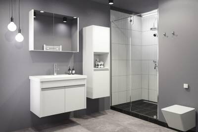 Aquanil Begonya 80 Aynalı Banyo Dolabı - Aquanil