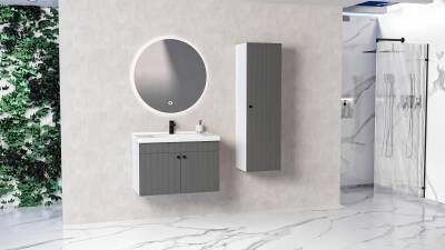 Aqunail Avien 80 ORZ Aynalı Banyo Dolabı - 1