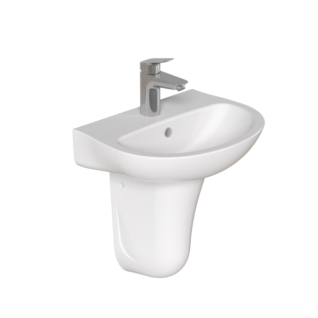 Batarya Delikli Etajerli Lavabo 35x45cm - 5