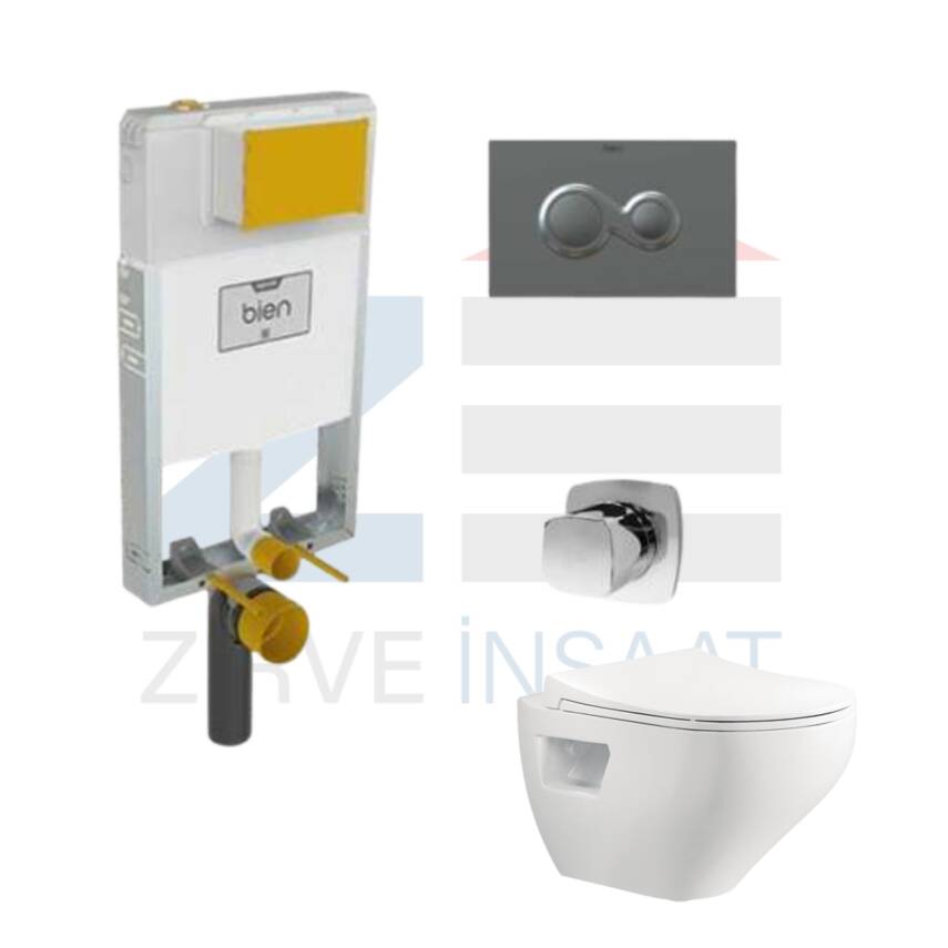 Bien Gömme Rezervuar + Ion Asma Klozet Seti - 1