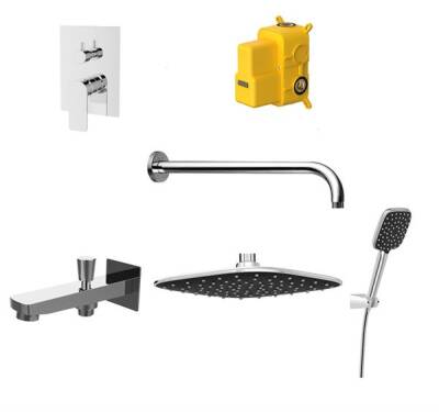 Bien Water Flowbox Sistemleri Square Ankastre Banyo Bataryası Seti - 2F - Bien