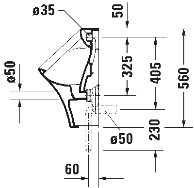 Duravit DuraStyle Pisuvar, (Sineksiz) - 2