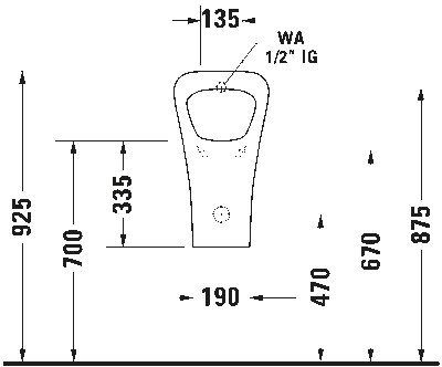 Duravit DuraStyle Pisuvar, (Sineksiz) - 3