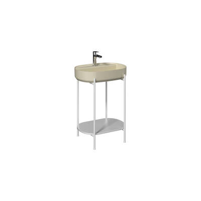 Puno 60cm Lavabo Ünitesi Beyaz-Fildişi (Lavabo Dahil) - Isvea
