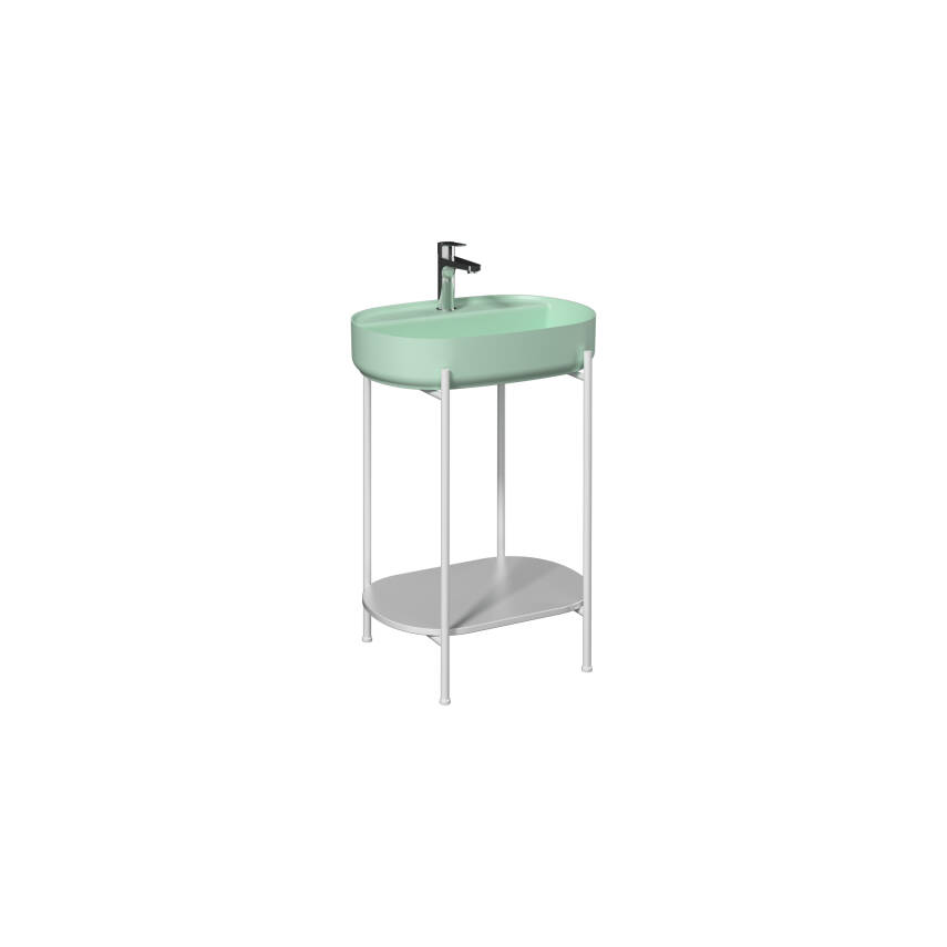 Puno 60cm Lavabo Ünitesi Beyaz-Mint (Lavabo Dahil) - 1