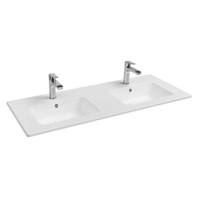SistemaT Flat Lavabo 121 cm Çift Hazneli - Isvea