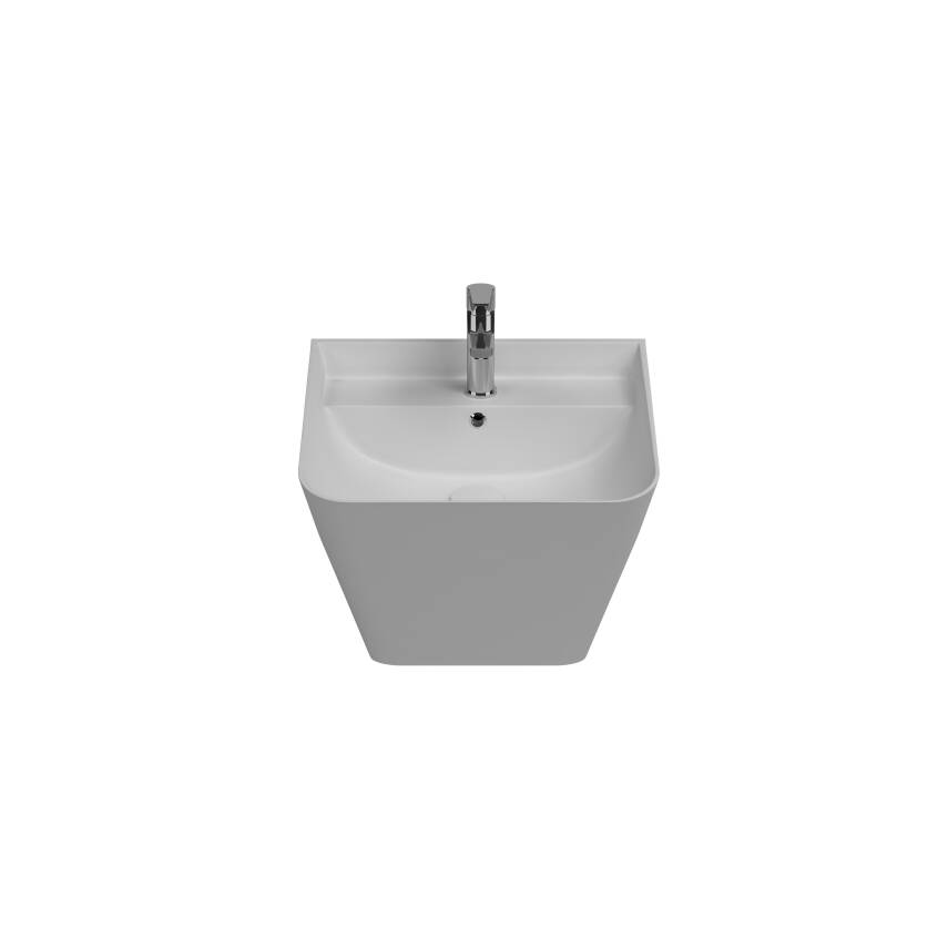 Sott Aqua Monoblok Asma Lavabo 50 cm Mat Beyaz - 1