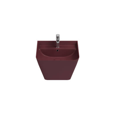 Sott Aqua Monoblok Asma Lavabo 50 cm Rustik Bordo - Isvea
