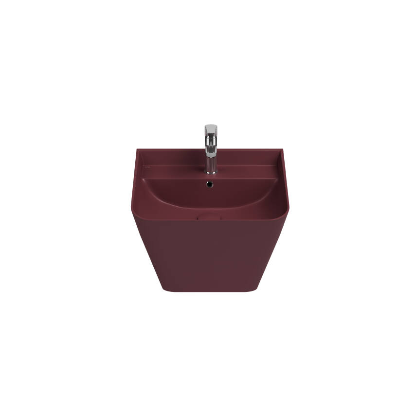 Sott Aqua Monoblok Asma Lavabo 50 cm Rustik Bordo - 1