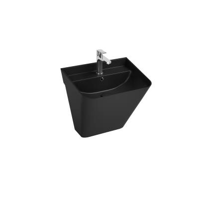 Sott Aqua Monoblok Asma Lavabo 50 cm Siyah - Isvea