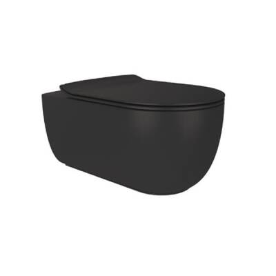 Vokha Asma Klozet No-Rım Mat Siyah (Kapak Dahil) - 2