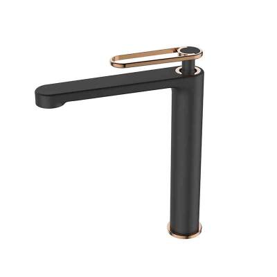 ZETA ÇANAK TİPİ LAVABO BATARYASI - SİYAH/PARLAK BAKIR - Newarc