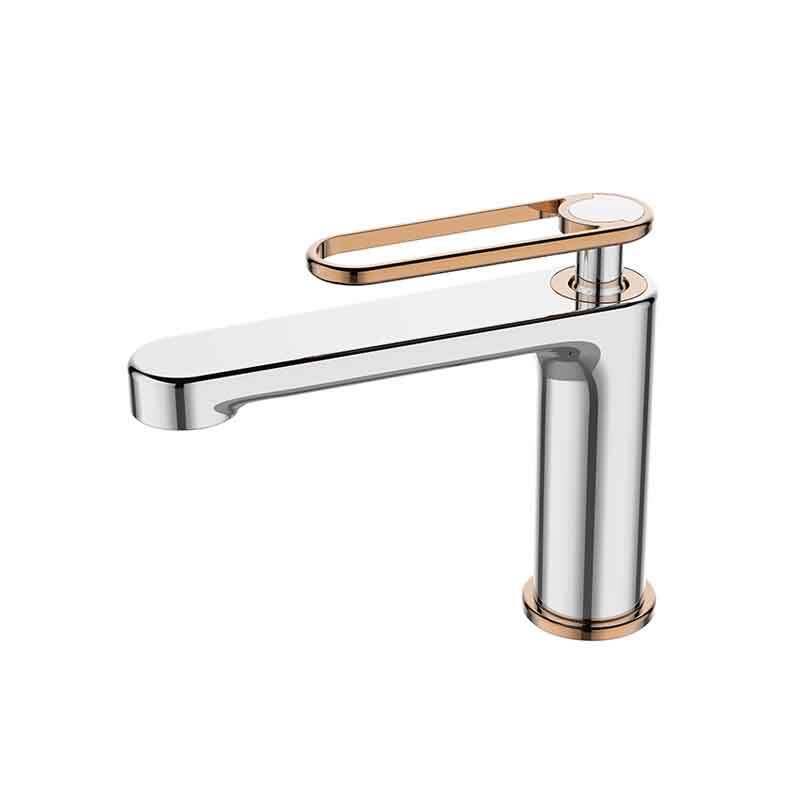 ZETA LAVABO BATARYASI - KROM/PARLAK BAKIR - 1